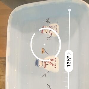 Hartstone pottery Christmas snowman platter